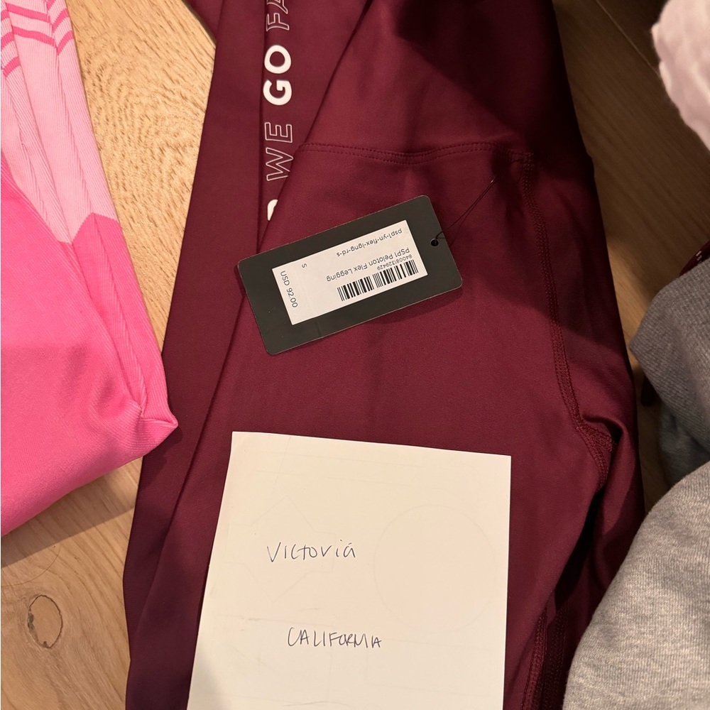 Maroon Leggings peloton flex
